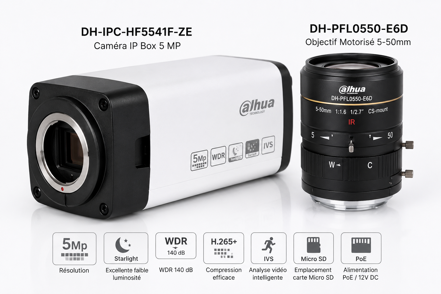DH-IPC-HF5541F-ZE + DH-PFL0550-E6D