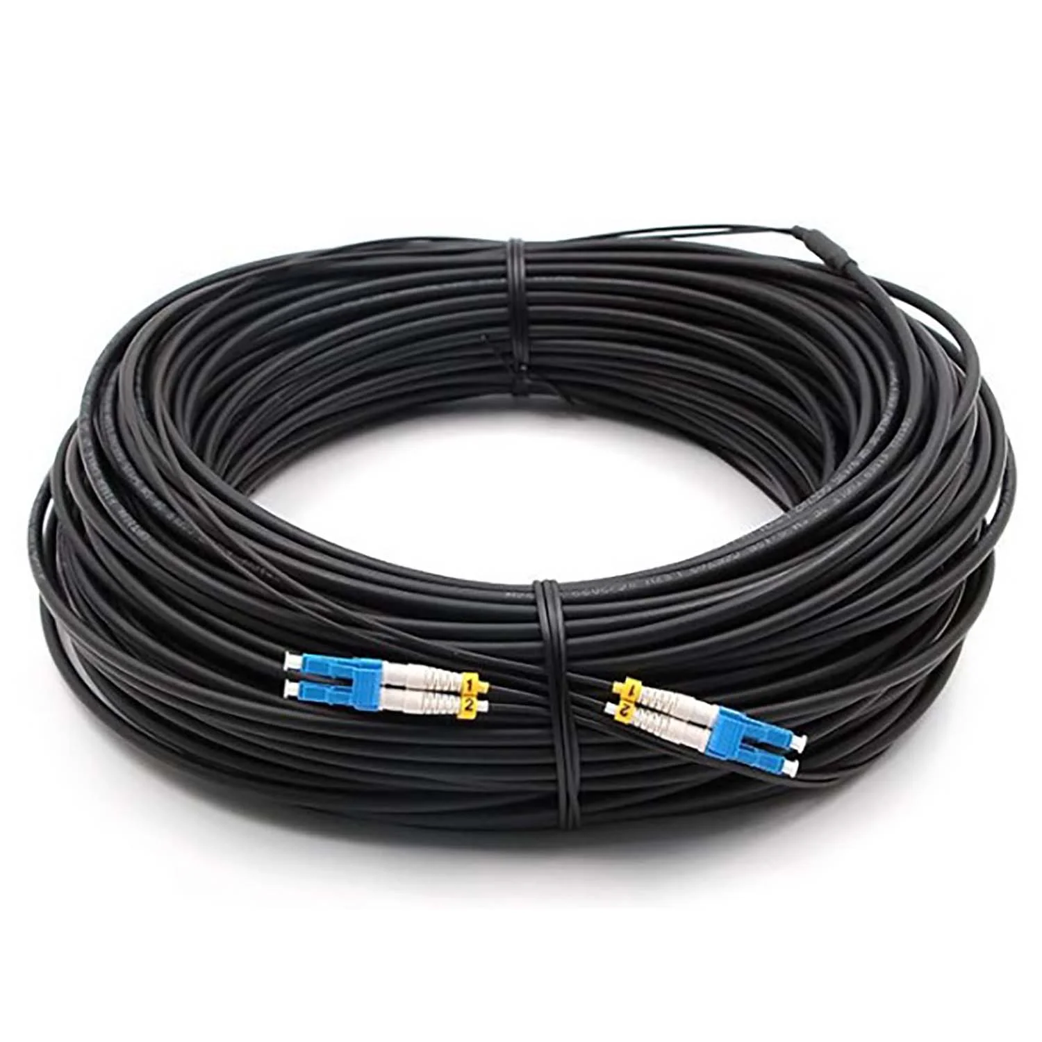 Câble fibre Optique FTTH Extérieur Autoporté Fig-8 | 2 FO | G.657.A1 | LC/UPC - LC/UPC | 250m | LSZH