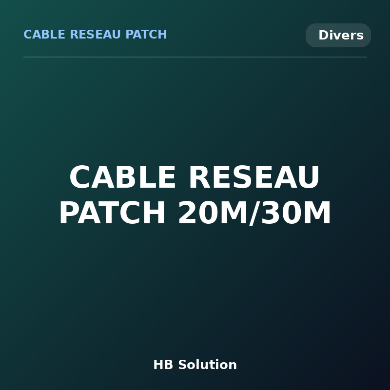 CABLE RESEAU PATCH 20M/30M